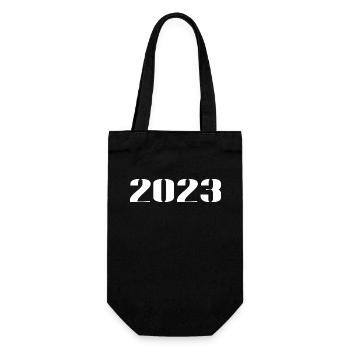 2023 - Gift born in 2023 - Gift Bag for Bottles - black - Front