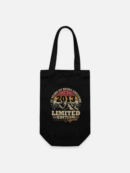 Vintage 2013 10th Birthday Gift Boys Girls - Sac à bouteille - noir