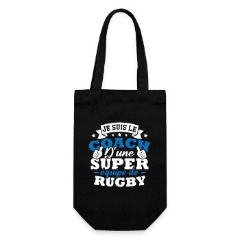 Je suis le coach d une super équipe de rugby - Sac à bouteille - noir - Devant