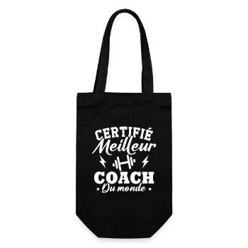 Certifié meilleur coach du monde - Sac à bouteille - noir - Devant