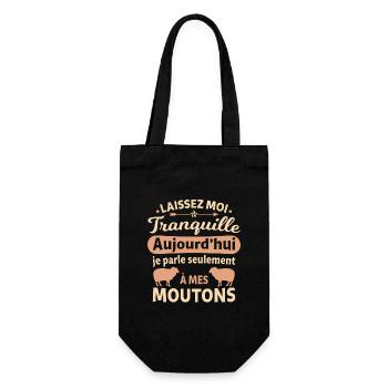 je parle seulement à mes moutons - Sac à bouteille - noir - Devant