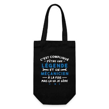 Une légende et un mécanicie - Sac à bouteille - noir - Devant