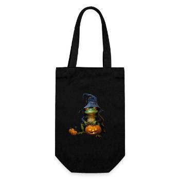 Halloween Frosch - Geschenkbeutel für Flaschen - Schwarz - Vorne