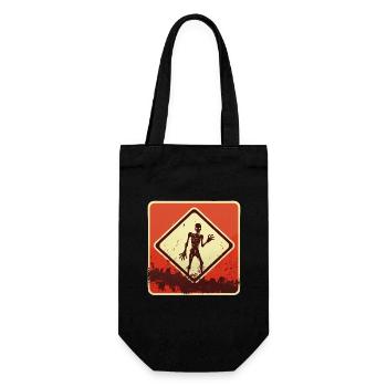 Halloween Zombieschild - Geschenkbeutel für Flaschen - Schwarz - Vorne