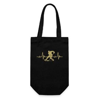 Hockey Heartbeat - Gift Bag for Bottles - black - Front