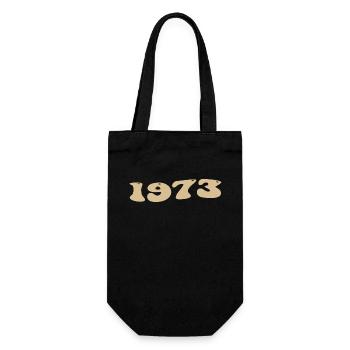 1973 Vintage Birthday Groovy Vintage Retro 1973 - Gift Bag for Bottles - black - Front