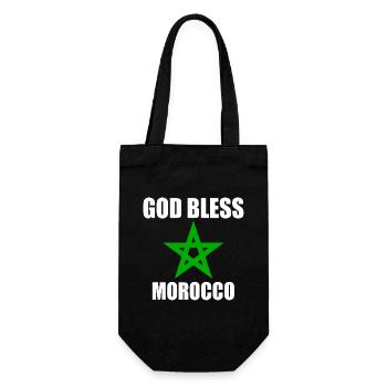God bless morocco maroc - Sac à bouteille - noir - Devant
