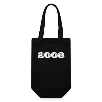 Geburtstagsgeschenk 2008 - 2008 - Geschenkbeutel für Flaschen - Schwarz - Vorne