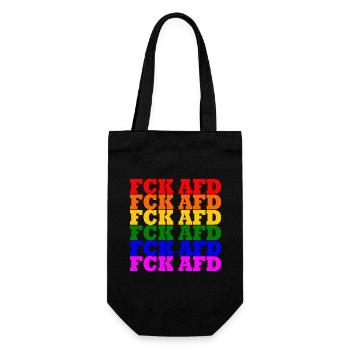 Fck afd - Geschenkbeutel für Flaschen - Schwarz - Vorne