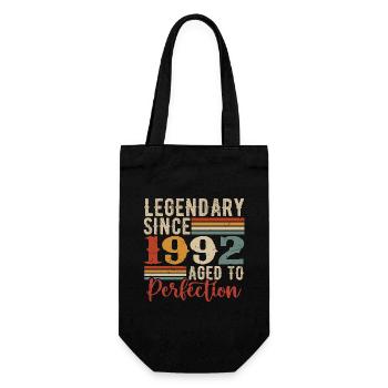 Legendary Since 1992 Birthday Gift 1992 - Gift Bag for Bottles - black - Front