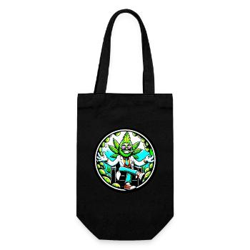 Cannabis Hero in a Suit - Gift Bag for Bottles - black - Front