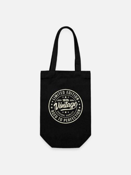 Vintage 1975 Cadeau 1975 Anniversaire Rétro 1975 - Sac à bouteille - noir
