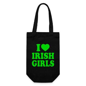 I love irish girls - Gift Bag for Bottles - black - Front