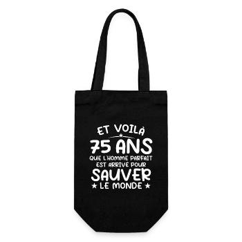 75 ans Cadeau 75 ans Original Cadeau Homme 75 ans - Sac à bouteille - noir - Devant