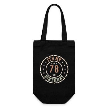It's My 78th Birthday 78 Year Old Gift - Gift Bag for Bottles - black - Front