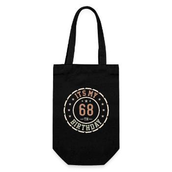 Es ist mein 68. Geburtstag 68 Jahre altes Geschenk - Geschenkbeutel für Flaschen - Schwarz - Vorne