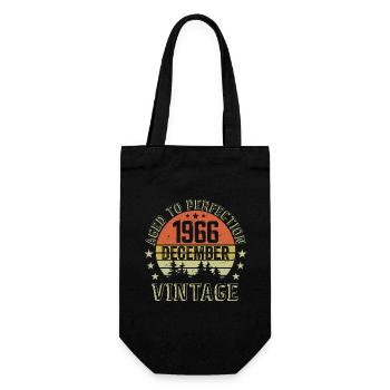 Cadeau Anniversaire Rétro - Nées En Décembre 1966 - Sac à bouteille - noir - Devant
