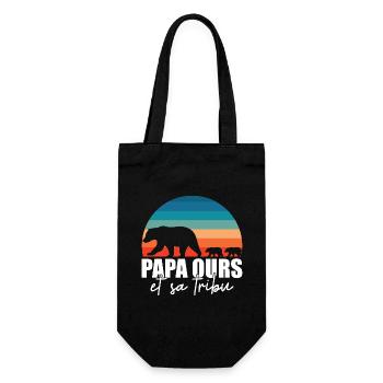 Papa Bear - Little Bears - Gift Bag for Bottles - black - Front