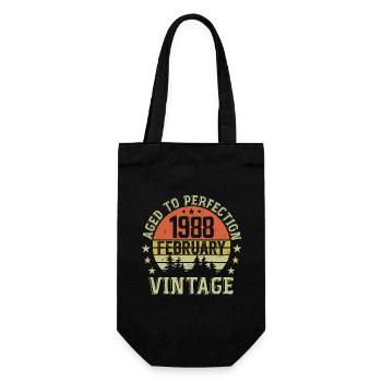 February 1988 - February 1988 Birthday Gift - Gift Bag for Bottles - black - Front
