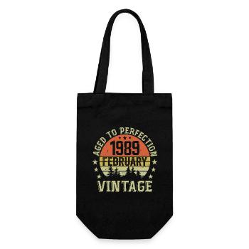 February 1989 - February 1989 Birthday Gift - Gift Bag for Bottles - black - Front