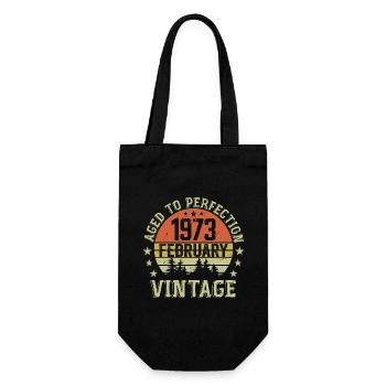 Februar 1973 - Februar 1973 Geburtstagsgeschenk - Geschenkbeutel für Flaschen - Schwarz - Vorne