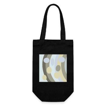 Zeitlos elegantes Retro Boho Muster abstrakt - Geschenkbeutel für Flaschen - Schwarz - Vorne