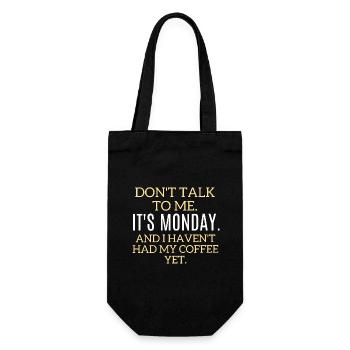 Ne me parlez pas. C’est lundi, pas de café - Sac à bouteille - noir - Devant