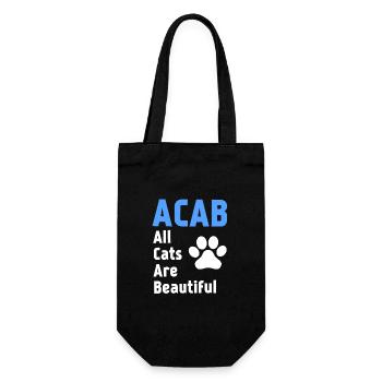 ACAB : Alle Katzen sind schön - Geschenkbeutel für Flaschen - Schwarz - Vorne