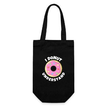 I Donut Understand - Funny Food Quotes - Gift Bag for Bottles - black - Front