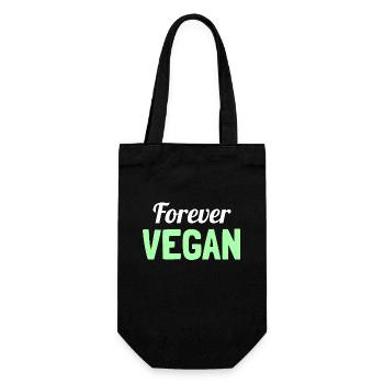 Forever Vegan - Veganism Quote - Gift Bag for Bottles - black - Front
