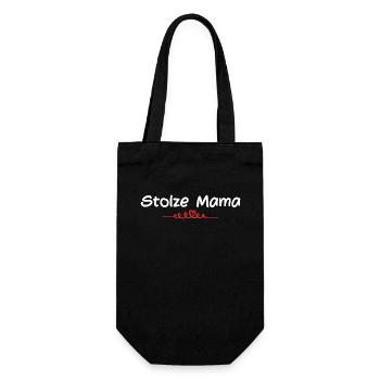 Stolze Mama - Geschenkbeutel für Flaschen - Schwarz - Vorne