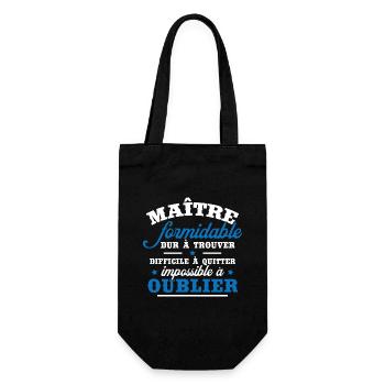 Merci maitresse formidable, Cadeau maîtresse école - Sac à bouteille - noir - Devant