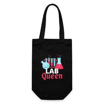 Königin des Labors, Queen of the lab - Gift Bag for Bottles - black - Front