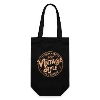 Vintage 1957 Retro 1957 Geburtstagsgeschenk - Geschenkbeutel für Flaschen - Schwarz - Vorne