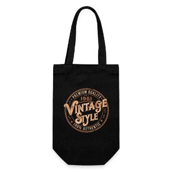 Vintage 1961 Geburtstagsgeschenk 1961 Retro 1961 - Geschenkbeutel für Flaschen - Schwarz - Vorne