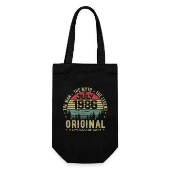 Birthday Gift July 1986 Born in July - Gift Bag for Bottles - black - Front