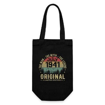 July 1941 Birthday Gift Born in July - Gift Bag for Bottles - black - Front