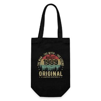 Legend Since Aug 1989 Birthday Gift 1989 - Gift Bag for Bottles - black - Front