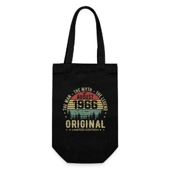 Legende seit Aug 1966 Geburtstagsgeschenk 1966 - Geschenkbeutel für Flaschen - Schwarz - Vorne