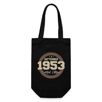 September 1953 Geburtstagsgeschenk 1953 - Geschenkbeutel für Flaschen - Schwarz - Vorne