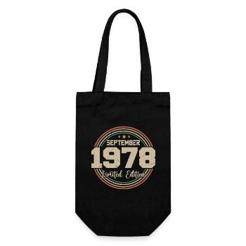 September 1978 Birthday Gift 1978 - Gift Bag for Bottles - black - Front