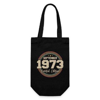 September 1973 Birthday Gift 1973 - Gift Bag for Bottles - black - Front