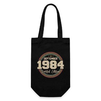 September 1984 September Birthday Gift 1984 - Gift Bag for Bottles - black - Front
