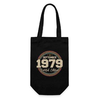 September Birthday Gift 1979 - Gift Bag for Bottles - black - Front