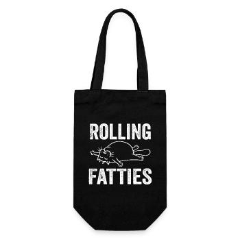 Rolling Fatties Cat Funny Fat Kitten Cat Lover - Sac à bouteille - noir - Devant
