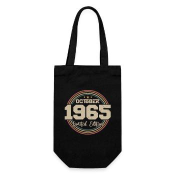 Né en octobre 1965 Retro Anniversaire Octobre 1965 - Sac à bouteille - noir - Devant