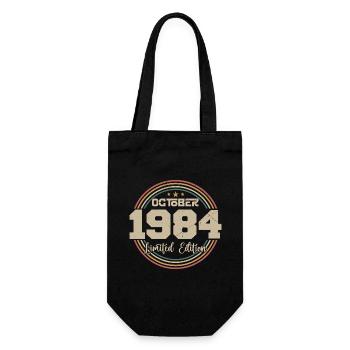 Né en octobre 1984 Retro Anniversaire Octobre 1984 - Sac à bouteille - noir - Devant