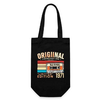Original 1971, Legendary since 1971 Vintage 1971 - Gift Bag for Bottles - black - Front