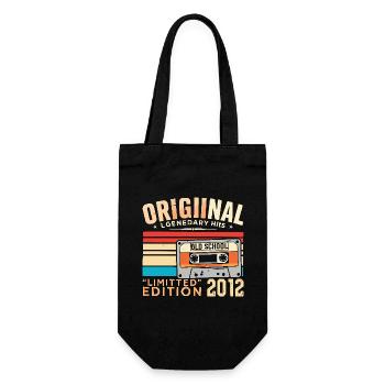 Original 2012, legendär seit 2012 Jahrgang 2012 - Geschenkbeutel für Flaschen - Schwarz - Vorne