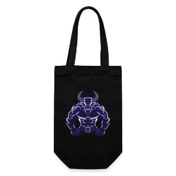 Bulle Muskeln Bodybuilding Taurus - Geschenkbeutel für Flaschen - Schwarz - Vorne